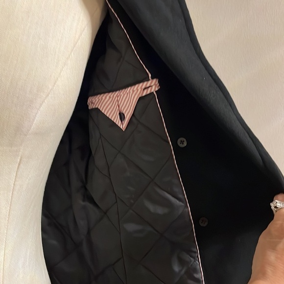 NWT LAND’S END women’s black double breasted Wool Cashmere Pea Coat / jacket 2P - Picture 9 of 14